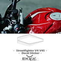 For Ducati V4 V4S STREEETFIGHTER V4S V4 V4SP Fairing Shell Pull Flower Sticker Decal White Matt Gold Fuel Tank Decal