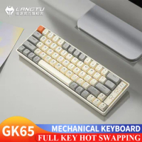Langtu Gk65/69 Mechanical Keyboard 2.4g Wireless Bluetooth 3-mode Keyboard Hot Swappable Commercial Office Game Mechanical Keybo