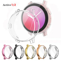 Case For Samsung galaxy watch active 2 active 1 cover bumper Accessories Protector Full coverage silicone Screen Protection 44mm