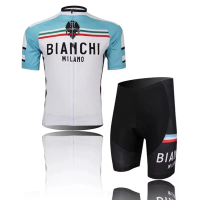 BIANCHI pakaian sukan luar untuk basikal gunung dan basikal jalan: set baju lengan pendek bernafas y