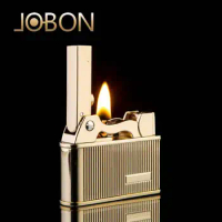 Jobon Vintage Retro Kerosene Lighter Creative Personality Metal Gasoline Lighters Bronze Silver Mens Gadgets Collection Gift