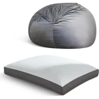 Bean Bag Chairs Variable Shape From Bean Bag To Queen Size Bed for Adults with Memory Foam Filling, Giant Bean Bag Sofa