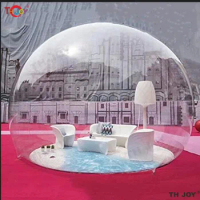 10ft Inflatable Snow Globe Transparent Bubble House Outdoor Inflatable Bubble Igloo Dome Tent