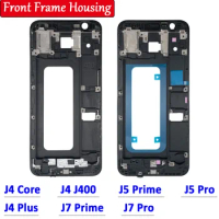 NEW For Samsung J4 Core / J4 Plus / J5 J7 Prime / J5 J7 Pro Front Housing LCD Frame Bezel Plate Replacement Part