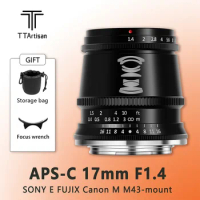 TTArtisan 17mm F1.4 Wide Angle Camera Lens for Sony E Mount Fujifilm XT3 XA7 XE Canon M Leica L Niko