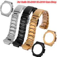 For Casio G-SHOCK GA-2100 Stainless Steel Strap metal Case Bezel GA2100 GA2110 GA-B2100 Refitted men Watchband Watch Accessories