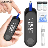 INSMART Glucometer Digital 50 Jalur Ujian Cepat Hasil 5S Pengesan Gula Darah Lancet Mesin Glucometer