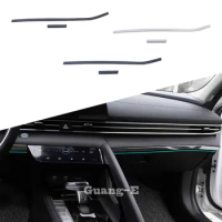 For Hyundai Elantra Avante 2020 2021 2022 2023 Car Sticker Inner Cover Trim Stainless Steel Console Control Box Co-Pilot Glove