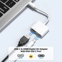 USB C to HDMI Adapter for iPhone 15 Type C Digital AV Adapter 4K Sync Screen Connector for iPhone 15 to HDTV Projector Monitor