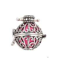Mexico Chime 1pcs Hollow Cage Aromatherapy Essential Oil Lockets Caller Music Angel Ball Pregnancy Pendants Gift Without Chain