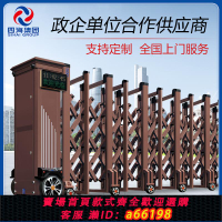 【台灣公司 可開發票】廠家直銷四海集團不銹鋼電動門伸縮自動工廠學校推拉直線平移大門