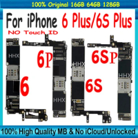 100% Original MainBoard For iPhone 6S Plus / 6 Plus / 6 / 6S Unlocked Motherboard 32GB 64GB 128GB Logic Board Clean iCloud