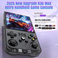 R36s MAX Gaming Console - PSP Handheld with HD 4.0-Inch Screen, Dual Joysticks, Retro Arcade Design,