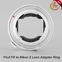 Auto focus Lens Adapter Ring for Fujifilm Fuji FX Lens to Nikon Z Mount Camera (Silver) Z7II/Z6II/Z50II/Z5/Z50/Z6/Z7 BORYOZA