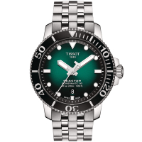 TISSOT 天梭 Seastar 1000 海洋之星 綠水鬼300米潛水機械錶/43mm/T1204071109101