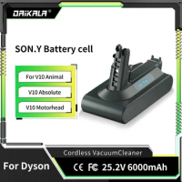 V10 SV12 Battery,for Dyson Cyclone Replacement Battery 25.2V V10 Animal V10 Motörhead Clean Dyson Vacuum Cleaner, 6000mAh 88.2Wh