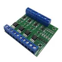 Four-way switch tube module, PLC amplifier circuit board / high power, optocoupler isolation 3.3/5/12/24 v