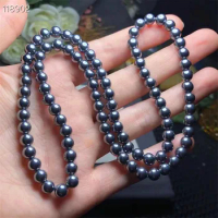6mm Natural Terahertz Bracelets Jewelry For Women Lady Men Gift Crystal Stone Stretch 3 Laps Round Beads Energy Gemstone AAAAA