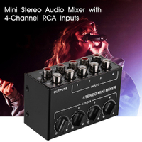 4-Channel Small Audio Mixer Stereo Dispenser สำหรับ Live Studio DJ Equipment CX400 Mini Passive Stereo Mixer RCA