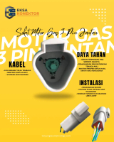 Soket Socket Konektor Motor Gas 3 Pin Jantan Male PC130-7 PC200-7 Komatsu Excavator eksakonektor