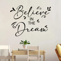 Current Writing Teamwork Text Wall Sticker Decoration for Bedroom Girls Gift Stickers Wallpaper for Wall in Study Room Design