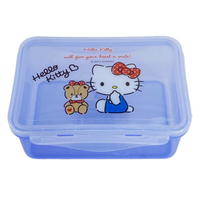 小禮堂 Hello Kitty 方型樂扣保鮮盒 (藍小熊)