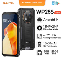 2026[สต็อกท้องถิ่น] OUKITEL WP28S Android 14 8GB+128GB 6.52 นิ้ว HD+ มือถือ 10600mAh 18W ชาร์จเร็ว 1