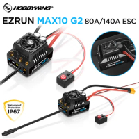 Hobbywing RC ESC MAX10 G2 80A 140A Sensored Brushless ESC 2-4S for 1/10 Scale RC Car Truck