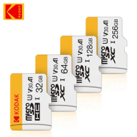 Original KODAK Memory Cards 256GB UP TO 90MB/s Class 10 32GB 64GB 128GB Micro SD Card V30 U3 TF Card for Camera Smartphone Game