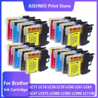 LC61 LC38 LC985 LC39 LC67 LC1100 LC980 Compatible ink Cartridge for Brother DCP-J140W MFC-J265W J410 J415W J220 printer