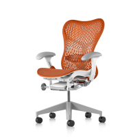 【Herman Miller】Mirra 2 全功能-白框/橘色 l 原廠授權商世代家具(人體工學椅/辦公椅/主管椅)