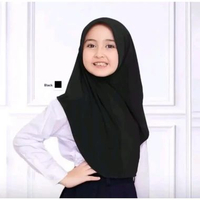 ShalihaStore Hamidah Anak - Kerudung Bergo Anak Sekolah Hijab Bergo Anak Sd Jersey M (8-14thn) Grosi