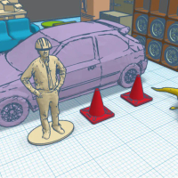 DIORAMA CONE - MINIATUR BENGKEL DIECAST 1/64 - CONE  - MAKET DIORAMA - MAKET ARSITEK - TUGAS KULIAH 