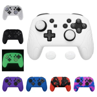 PlayVital Samurai Edition Ergonomic Silicone Skin Protective Case W/2 Thumb Grips for Nintendo Switch Pro Controller - 8 colors