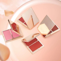 พาเลทบลัชออน 2 โทน PHOFAY 4 สี ดูเป็นธรรมชาติ ติดทนนาน เม็ดสีสูงและง่ายต่อการสัมผัสมัน Y8H6 เนื้อนุ่