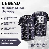เสื้อยืด Jersey ไมโครไฟเบอร์, LEGEND, ระเหิด, Baju Jersey, Baju Jersey, สไตล์ไวรัสมาเลเซีย, เสื้อฟุต