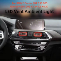 LED Vent Ambient Light For BMW 5 Series 6GT G30 G05 G06 G07 G01 G02 X3 X4 X5 X6 X7 Car Turbine Air Outlet Nozzle Decorative Lamp
