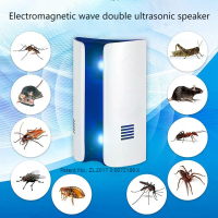 Ultrasonic Pest Repeller & Electronic Mosquito Killer - 100% Plug-in Indoor Insect Repellent with So