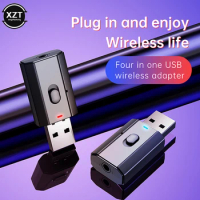 Bluetooth 5.0 Adapter USB Wireless Bluetooth Transmitter Receiver Music Audio for PC Car Hands-free 3.5mm AUX Converter Switch