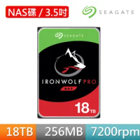 【SEAGATE 希捷】那嘶狼 IronWolf Pro 18TB 3.5吋 7200轉 SATAⅢ NAS專用硬碟含3年資料救(ST18000NE000)