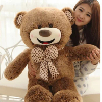 lovely plush smile teddy bear toy bow Hedgehog teddy bear doll gift about 100cm 0157