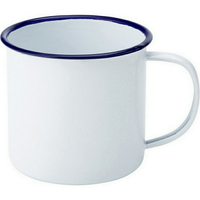 《Utopia》琺瑯馬克杯(藍白500ml) | 水杯 茶杯 咖啡杯 露營杯 琺瑯杯