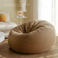 Japanese Style Waffle Single Sleeping Bedroom Sandbag Balcony Bean Bag Tatami Chair Floor Sofa Bean Bag Chair with Filling