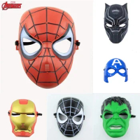 Kids Spiderman Mask Avengers Iron Man Cosplay Hulk Captain America Party Gifts Venom Black Panther Accessories