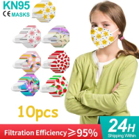 Children mascarillas fpp2 niños Fruit Rainbow Series Printed kn95 Face Mask ffp2 5-layer Daily Breathable Face Mask kn95 маска