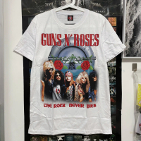 T-shirt lengan pendek musim panas gaya retro Guns N' Roses rock Eropah dan Amerika, diperbuat daripa
