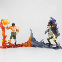 Anime One Piece DXF The Rival Portgas D Ace VS Marshall D Teach Battle Ver. PVC Action Figure Statue Collection Model Toys Doll