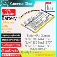 CameronSino Battery for Garmin Nuvi 1300 Nuvi 1350 Nuvi 1350T Nuvi 1370T fits Garmin 361-00019-12 GPS, Navigator battery 1250mAh