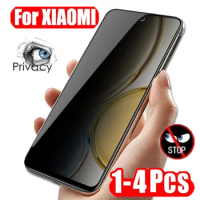 1-4PCS Anti-spy Tempered Glass for Xiaomi Mi 11i 11T 12T 11X Pro 10T 12 Lite 10i 5G Screen Protectors On Poco X3 X4 X5 Pro Glass
