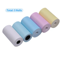 Aibecy 5pcs Color Thermal Paper Roll Set 57x30mm Photo Picture Receipt Memo Printing for Pocket Printer Instant Photo Printer